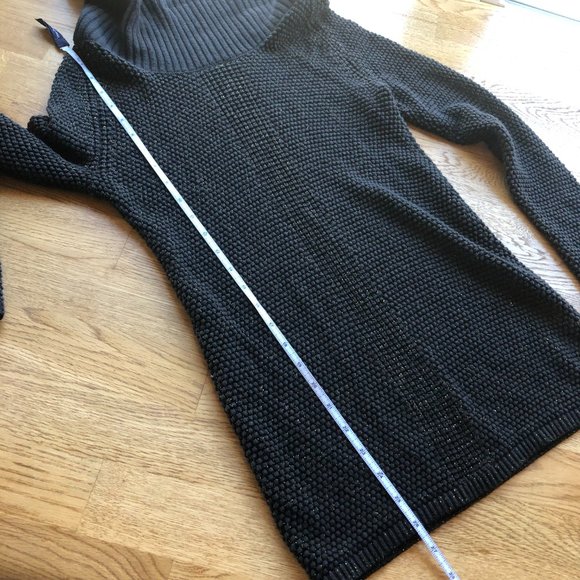 GAP Black Shimmer Cowl Neck Sweater Size Small - Picture 9 of 9